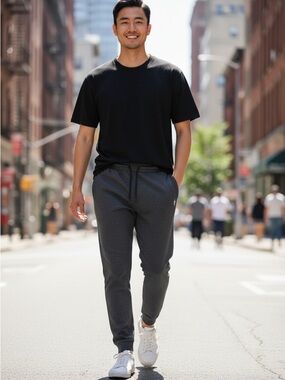 Original Penguin Gray Athletic Joggers